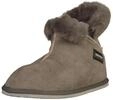 Hausschuh SHEPHERD "Shepherd Hausschuhe Leder", Damen, Gr. 38, grau (asphalt), Leder,
