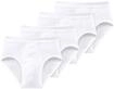 Slip SCHIESSER "Slip ESSENTIALS 4er Pack", Herren, Gr. L, wei&szlig;, Obermaterial: 100%