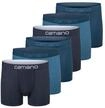 Boxershorts CAMANO "6er Pack", Herren, Gr. S, blau (blau mix), 95% Baumwolle, 5%