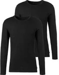 Langarmshirt H.I.S, Herren, Gr. XS, schwarz, Jersey, Obermaterial: 95%...