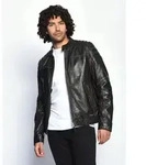 Lederjacke MUSTANG "Whyte", Herren, Gr. S, braun, Obermaterial: 100% Lammleder.