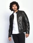 Lederjacke MUSTANG "Whyte", Herren, Gr. S, braun, Obermaterial: 100% Lammleder.