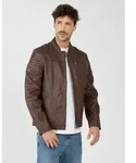 Lederjacke JCC "31020217Ecom", Herren, Gr. S, braun, Obermaterial: 100%