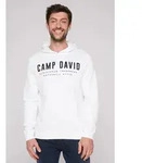 Kapuzensweatshirt CAMP DAVID, Herren, Gr. S, wei&szlig;, Sweatware, Material: 100%