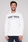 Kapuzensweatshirt CAMP DAVID, Herren, Gr. S, wei&szlig;, Sweatware, Material: 100%