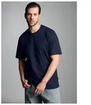 T-Shirt TRIGEMA "TRIGEMA T-Shirt DELUXE Baumwolle", Herren, Gr. 5XL, blau (navy),