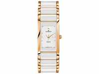 Quarzuhr DUGENA "4460590" Armbanduhren rosegold (weiß, roségoldfarben) Damen