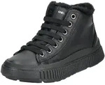 Sneaker GEOX "Geox Sneaker Leder/Synthetik", M&auml;dchen, Gr. 31, schwarz, Leder,