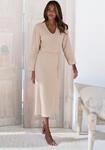 LASCANA Strickkleid Lounge-/ Rippkleid mit weiten &Auml;rmeln und Taillenband, Loungewear