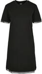 URBAN CLASSICS Shirtkleid "Urban Classics Damen Ladies Boxy Lace Hem Tee Dress" 1