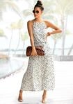Buffalo Maxikleid "mit P&uuml;nktchendruck" Ohne Taschen flie&szlig;endes Sommerkleid,