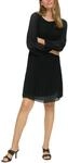 s.Oliver BLACK LABEL Plisseekleid Ohne Taschen halbtransparent mit U-Boot-Ausschnitt