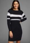 Laura Scott Strickkleid in figurnaher Form mit Zierstreifen