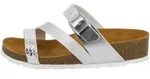 Pantolette LICO "Pantolette Natural Glitter", Damen, Gr. 38, silber (silberfarben),
