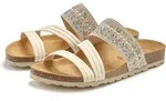 Pantolette LASCANA "Mule, Sandale, offener Schuh, Sommerschuh", Damen, Gr. 41, beige,