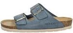 Hausschuh ROHDE "Rohde Pantoletten Veloursleder", Damen, Gr. 39, blau (jeans),