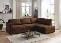 Schlafsofa "Chill", braun (karamellbraun), B:250cm H:86cm T:200cm, 100%...