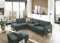 ATLANTIC home collection Ecksofa "Mailo L-Form" mit Seitentaschen und Ottomane,...