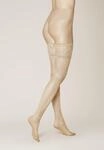 Halterlose Feinstr&uuml;mpfe KUNERT "Halterloser Satin Look 20", Damen, Gr. S, beige