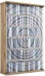 VCM Media-Regal "Holz CD DVD Stand Regal Schrank Glast&uuml;r Tilano L" 1 Stk. tlg.