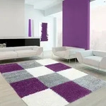 Hochflor-Teppich AYYILDIZ TEPPICHE "Life Shaggy 1501" Gr. 3, lila, B:120cm H:30mm