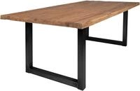 SIT Esstisch "Osaka aus recyceltem Teakholz mit Kufengestell im Rustik-Look"