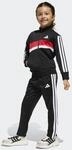 Trainingsanzug ADIDAS SPORTSWEAR "LK 3S TIB TS", Jungen, Gr. 110, schwarz-wei&szlig;