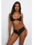 Balconette-Bikini MODA MINX "Amour Knot", Damen, Gr. XS, schwarz, 82% Polyamid, 18%