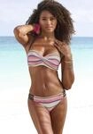 B&uuml;gel-Bandeau-Bikini VENICE BEACH, Damen, Gr. 44, Cup D, beige (creme, rosa),