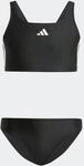 adidas Performance Bustier-Bikini "3-STREIFEN V-BACK KIDS BIKINI" zweiteiliges Set,