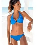 B&uuml;gel-Bikini VENICE BEACH, Damen, Gr. 38, Cup B, blau, Polyamid, unifarben,