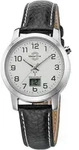 Funkuhr MASTER TIME "Basic", schwarz (schwarz, silberfarben), Armbanduhren, Damen,