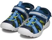 Sandale GEOX "J VANIETT BOY", Jungen, Gr. 30, blau (navy, hellblau), Textil, Schuhe