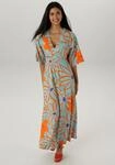 Aniston SELECTED Maxikleid mit weiten, 3/4-langen &Auml;rmeln