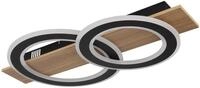 GLOBO LIGHTING Deckenleuchte "JAYDEN", schwarz (holzoptik, schwarz), 1 Stk.,
