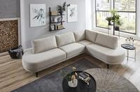 ATLANTIC home collection Ecksofa "Ronny L-Form" mit Wellenunterfederung, rechts/links