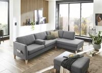 ATLANTIC home collection Ecksofa "Mailo L-Form" mit Seitentaschen und Ottomane,...