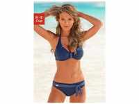 Bügel-Bikini BUFFALO Gr. 42, Cup D, blau (marine) Damen Bikini-Sets Ocean Blue