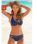 B&uuml;gel-Bikini BUFFALO, Damen, Gr. 42, Cup D, blau (marine), Polyamid,...