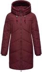 Steppmantel RAGWEAR "Novista", Damen, Gr. XS (34), rot (weinrot), Obermaterial: 100%