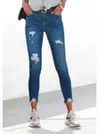 Destroyed-Jeans BUFFALO "mit ausgefransten Saumabschl&uuml;ssen aus bequemer