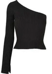Rundhalspullover URBAN CLASSICS "Urban Classics Damen Ladies Short Rib Knit One