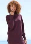 Stehkragenpullover LASCANA "mit breiten Abschl&uuml;ssen", Damen, Gr. 40/42, rot