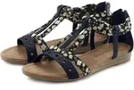 Sandale LASCANA "Sommerschuh", Damen, Gr. 38, schwarz, Obermaterial: 50% Lederimitat,