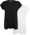 T-Shirt URBAN CLASSICS "Urban Classics Damen Ladies Extended Shoulder Tee 2-Pack",