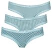 LASCANA Brasilslip 3er-Pack, aus elastischer Baumwolle mit weicher Spitze