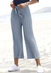 Culotte LASCANA, Damen, Gr. 36, N-Gr, blau (blau bedruckt), Jersey, Obermaterial: 95%
