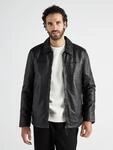 Lederjacke JCC "Saros", Herren, Gr. 46, schwarz, Obermaterial: 100% Lammleder;