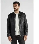 Lederjacke JCC "31020218Ecom", Herren, Gr. S, schwarz, Obermaterial: 100% Leder;