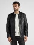 Lederjacke JCC "31020218Ecom", Herren, Gr. S, schwarz, Obermaterial: 100% Leder;